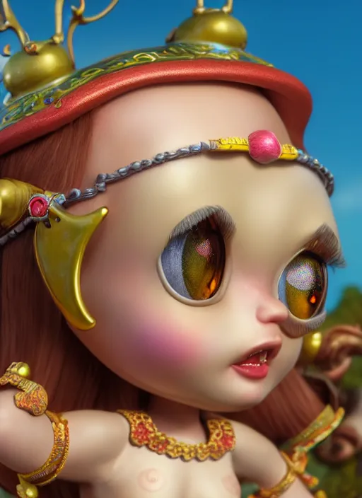 Image similar to highly detailed closeup, profile portrait of tin toy fairytale princess bikini, unreal engine, nicoletta ceccoli, mark ryden, earl norem, lostfish, global illumination, detailed and intricate environment