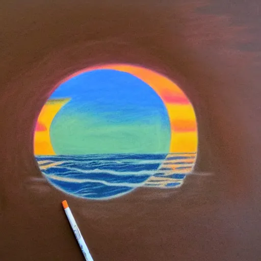 chalk drawing of the sunset Stable Diffusion OpenArt