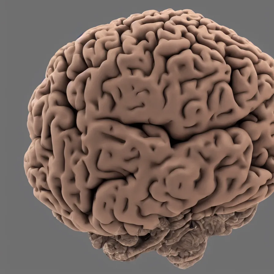Prompt: 3 d model of a human brain with artificial neural implant, unreal engine