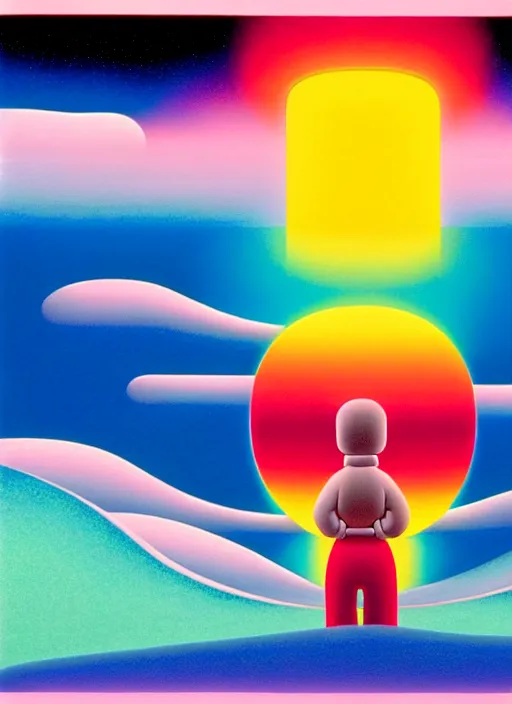 Image similar to heaven by shusei nagaoka, kaws, david rudnick, airbrush on canvas, pastell colours, cell shaded!!!, 8 k