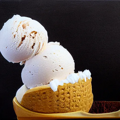 Image similar to fluffy ice cream by dali