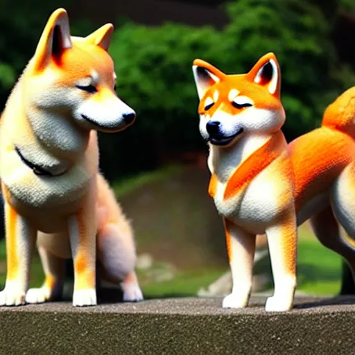 Image similar to shiba inu dog with kitsune fox