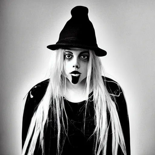 Prompt: billie eilish as an horror neckbeard