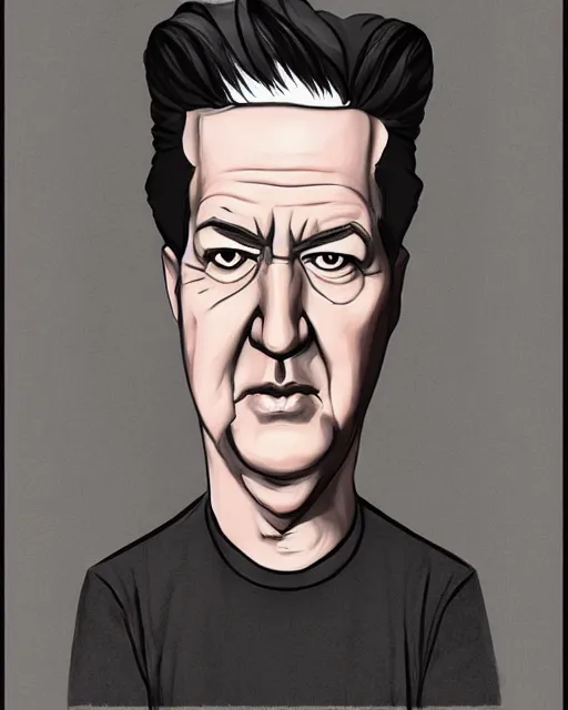 Image similar to a portrait of david lynch, anime style, ghibly, trending on artstation,