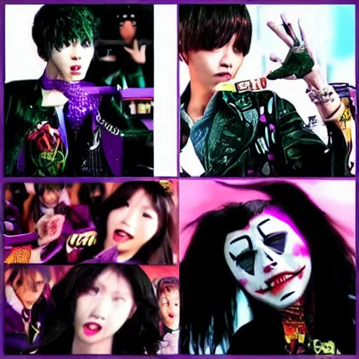 Prompt: “ the joker in a kpop music video ”