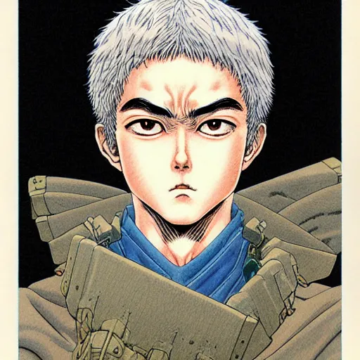 Image similar to prompt : portrait of legendary hero painted in miyazaki color style drawn by katsuhiro otomo and takato yamamoto, inspired by fables, china doll face, smooth face feature, intricate oil painting, high detail, sharp high detail, manga and anime 2 0 0 0