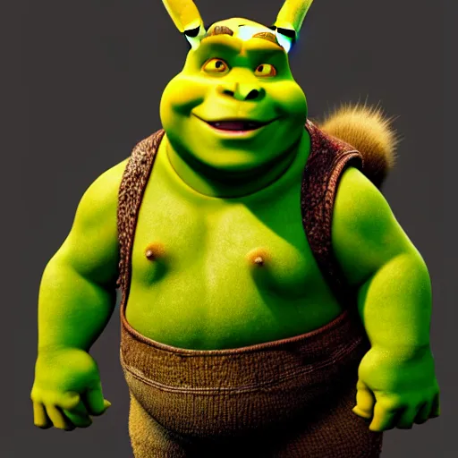 Image similar to shrek as pikachu, highly detailed, extremely high quality, hd, 4 k, 8 k, canon 3 0 0 mm, professional photographer, 4 0 mp, lifelike, top - rated, award winning, realistic, detailed lighting, detailed shadows, sharp, no blur, edited, corrected, trending