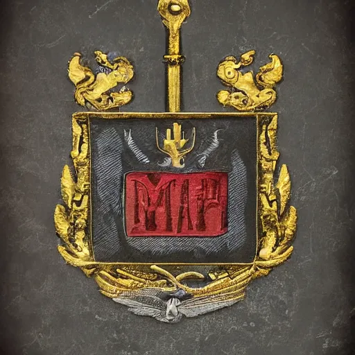 Prompt: Mafia Coat of Arms Highly Detailed