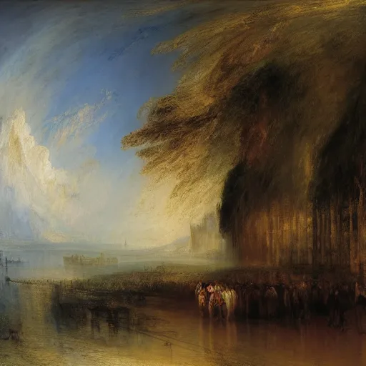 Image similar to an artwork by william turner