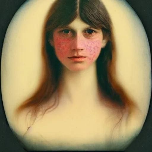 Image similar to close up of a girl morphing into flowers, watercolor vintage polaroid by gottfried helnwein, by hammershøi, art noveau, highly detailed, lights by edward hopper, liminal, eerie, bright pastel colors