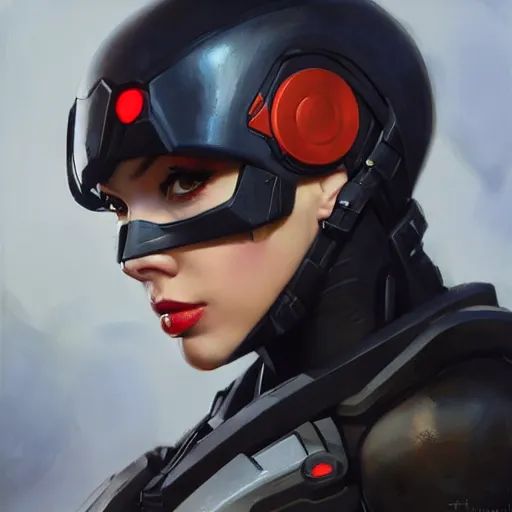 Image similar to greg manchess portrait painting of fully armored cap america aka black widow as overwatch character, medium shot, asymmetrical, profile picture, organic painting, sunny day, matte painting, bold shapes, hard edges, street art, trending on artstation, by huang guangjian and gil elvgren and sachin teng