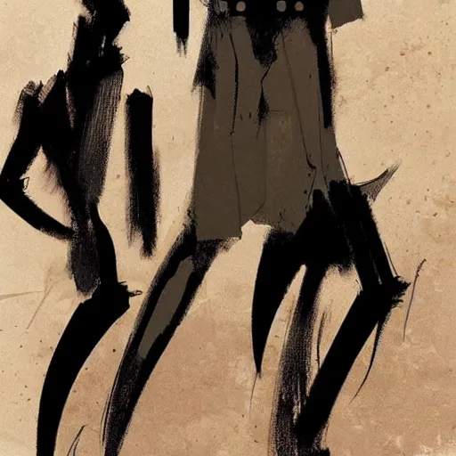 Prompt: character design concept by ashley wood, exquisite graphic art on a plain background, graphic novel cover art