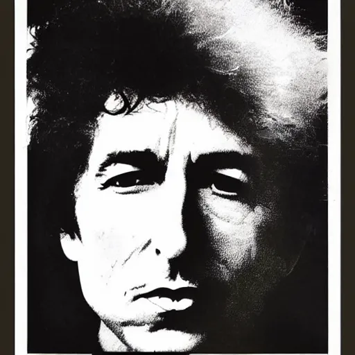 Prompt: minimalist design of bob dylan by paul rand