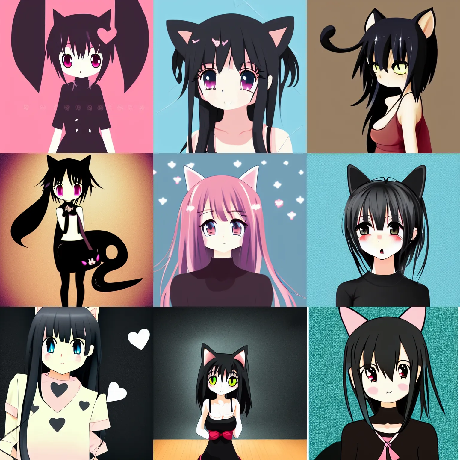 Chibi Black cat Fan art Anime, Chibi, cat Like Mammal, carnivoran, paw png  | PNGWing