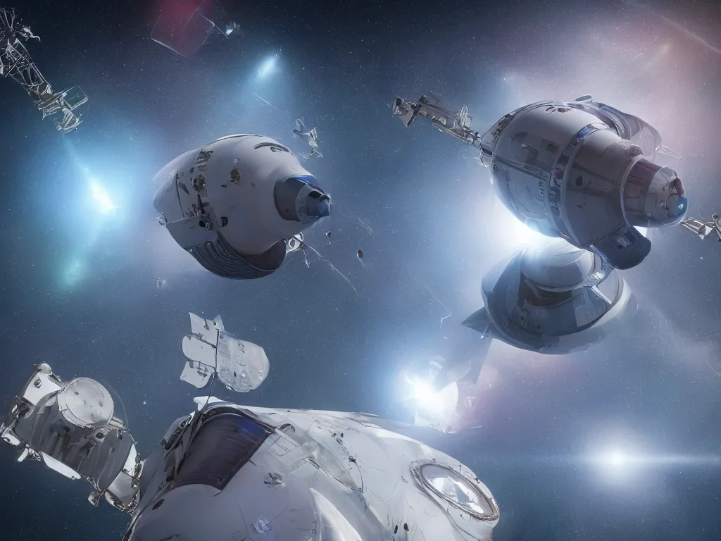 Prompt: photo of 8k ultra realistic spacecraft starship, spacex, clear sky, Big budget horror movie set in outer space, staring Wallace & Gromet, Sailor Moon, and cyborg cowboys, full of colour, cinematic lighting, battered, trending on artstation, 4k, hyperrealistic, focused, extreme details, unreal engine 5, cinematic, masterpiece, art by John Harris