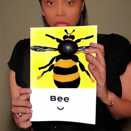 Image similar to bee with human face like beyonce