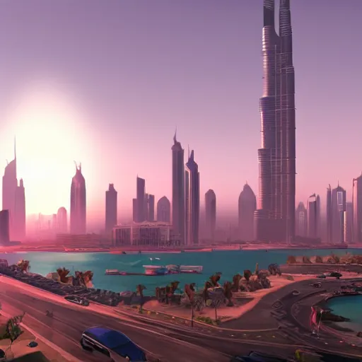 Image similar to gta : dubai, rim light