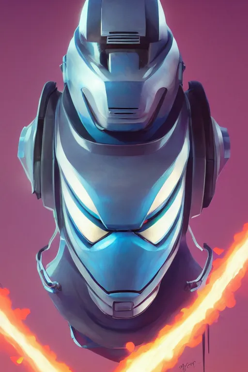 Image similar to epic mask helmet robot ninja portrait stylized as fornite style game design fanart by concept artist gervasio canda, behance hd by jesper ejsing, by rhads, makoto shinkai and lois van baarle, ilya kuvshinov, rossdraws global illumination radiating a glowing aura global illumination ray tracing hdr render in unreal engine 5