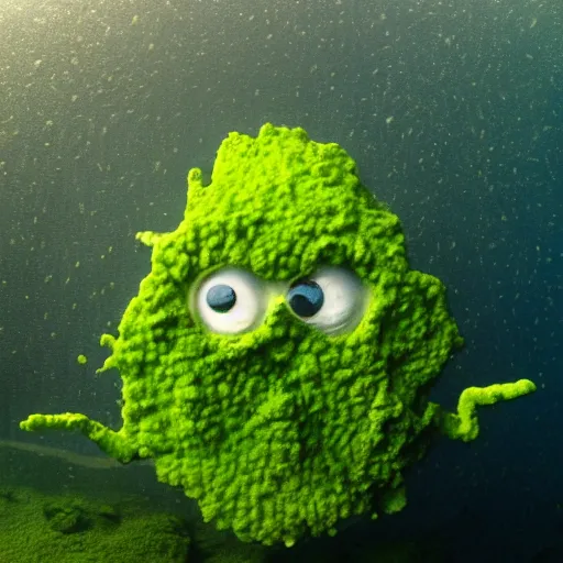 Prompt: algae monster