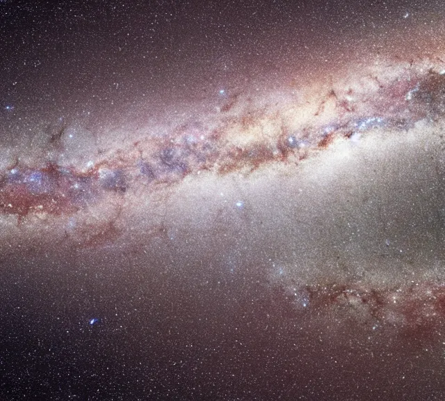 Image similar to 4 k hd, high detail photograph of the milky way galaxy, shot with sigma f / 4. 2, 2 5 0 mm sharp lens, wide shot, isometric view, volumetric lighting, high level texture render