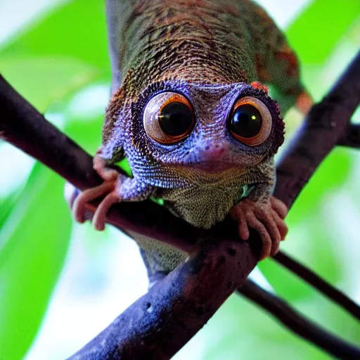 Image similar to tarsier chameleon hybrid