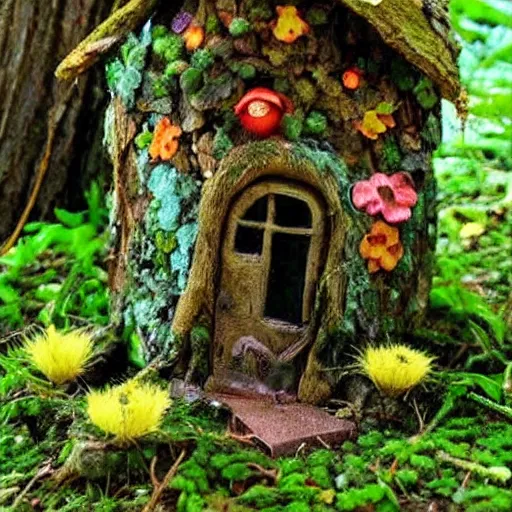 Prompt: fairy house in the woods