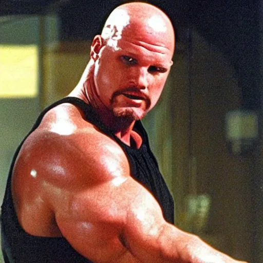 Image similar to Stone Cold Steve Austin as the Terminator