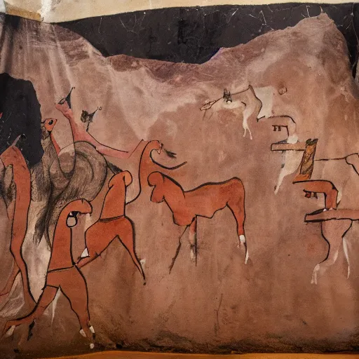 Image similar to Cave-painting!!!! Of (((((((Donald trump))))))