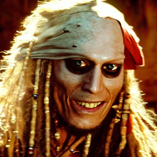 Image similar to Live Action Still of Jerma as a pirate in Pirates of the Caribbean, real life, hyperrealistic, ultra realistic, realistic, highly detailed, epic, HD quality, 8k resolution, body and headshot, film still