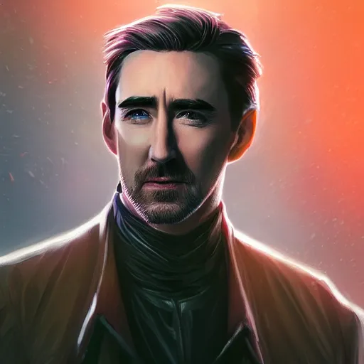 Image similar to lee pace portrait, arcane netflix, arcane vi, arcane jinx, concept portrait, riot, acrace catoon, detailed expression, high quality, cinematic lighting, fantasy, reflective, spotlight, digital artwork