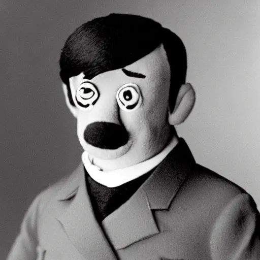 Image similar to Adolf Hitler as a muppet