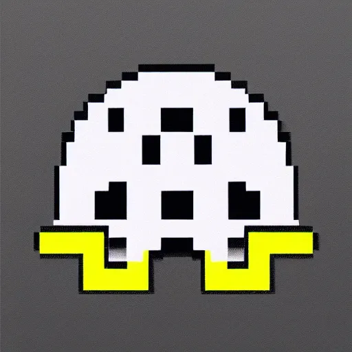 Prompt: pac man ghost, sticker, 1980, pixel art —steps 50