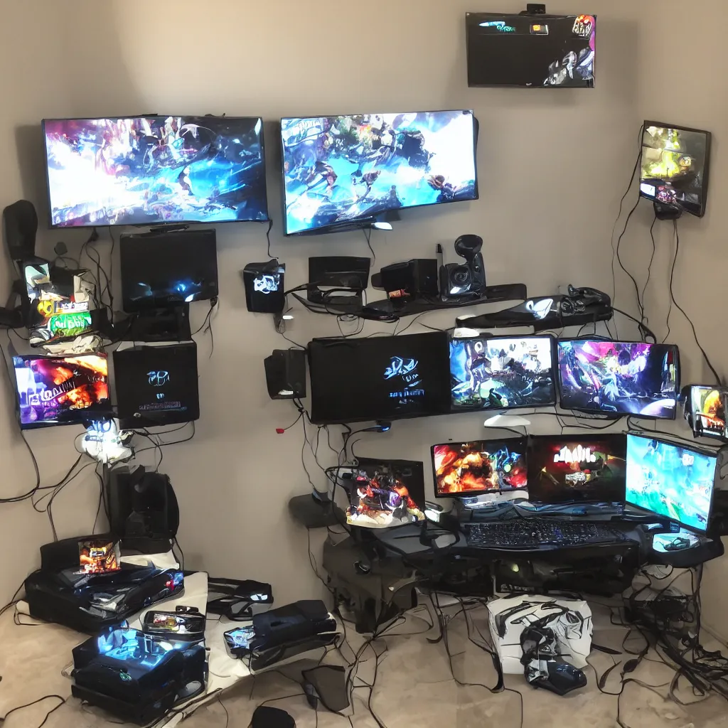 Prompt: gaming setup