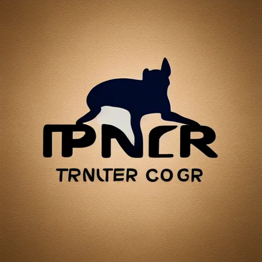 Prompt: logo of a pinscher dog futuristic time travel agency, minimalistic design, matte painting