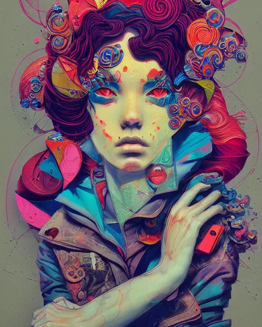 Image similar to mixed media, nouveau style, a brutalist designed, vivid colours, cryptic, mystical, pop surrealism by james jean, atmospheric, trending on artstation. 8 k masterpiece.