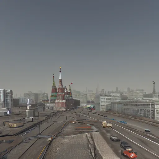 Image similar to photorealistic ruined Moscow city after Atomic bomb. Morning. 8K. detailed. photorealism. artstation. 25mm f/1.7 ASPH Lens. ultra realistic