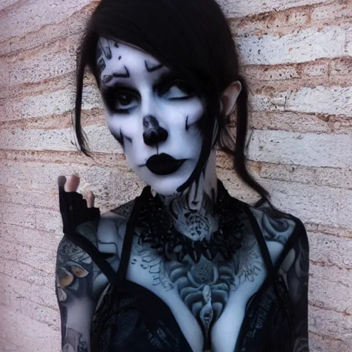 Image similar to pale goth beauty, high megapixel picture