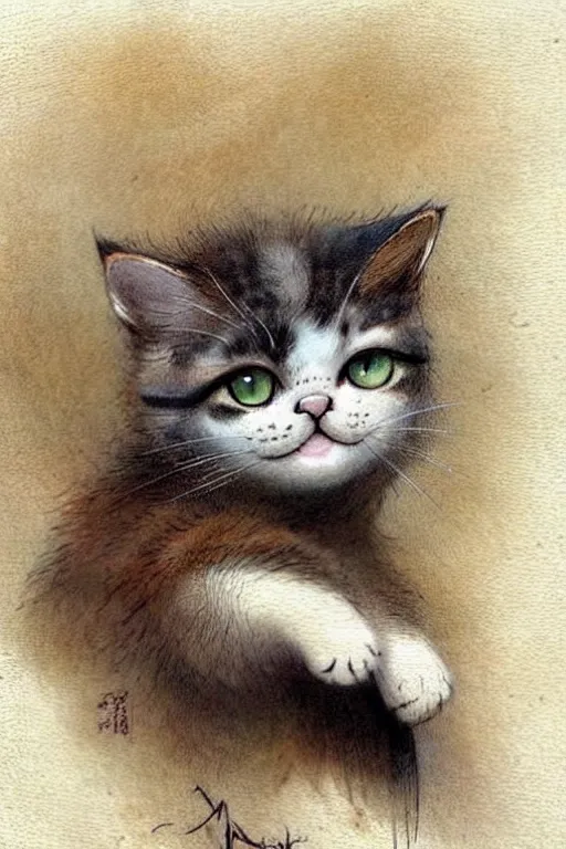 Image similar to ( ( ( ( ( cute cat character. muted colors. ) ) ) ) ) by jean - baptiste monge!!!!!!!!!!!!!!!!!!!!!!!!!!!