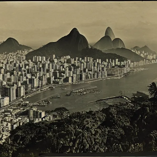 Image similar to 1900s photograph of rio de janeiro