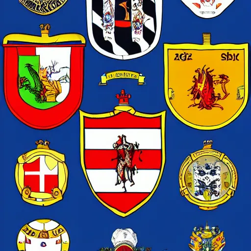 twelve-coats-of-arms-stable-diffusion