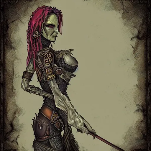 Image similar to planescape art style lady of pain