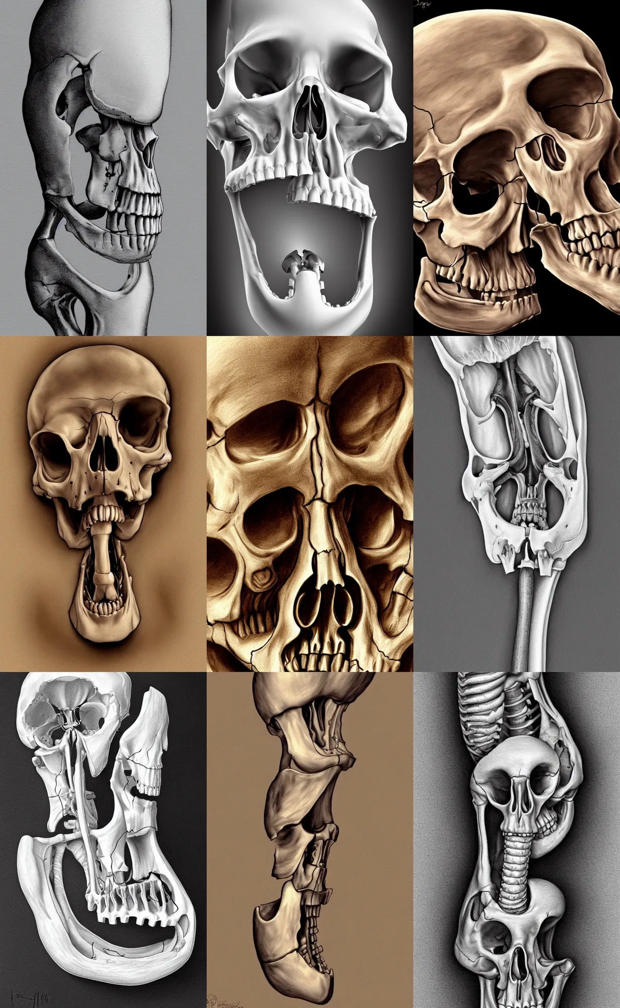 Prompt: ultra realistic portrait of femur bone thighbone, skeleton, illustration, art by deviantart, 8 k