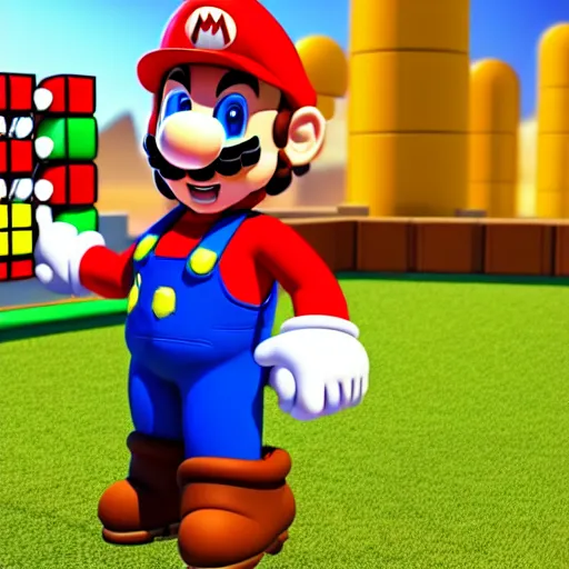 Image similar to Chris Pratt dressed as Super Mario, HD photograph, cinematic lighting