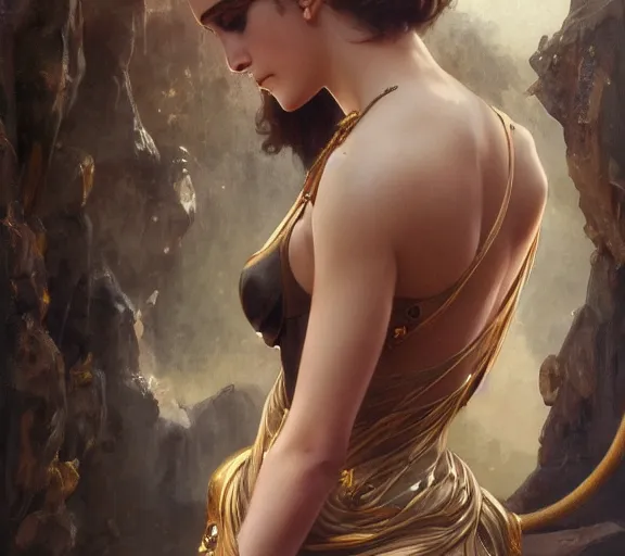 Prompt: photography of a sensual emma watson dressed like cleopatra with bondage, deep focus, intricate, elegant, highly detailed, digital painting, artstation, concept art, matte, sharp focus, illustration, art by artgerm and greg rutkowski and alphonse mucha and gil elvgren