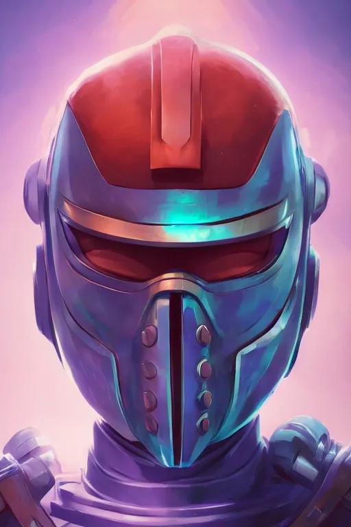 Image similar to epic mask helmet robot ninja portrait stylized as fornite style game design fanart by concept artist gervasio canda, behance hd by jesper ejsing, by rhads, makoto shinkai and lois van baarle, ilya kuvshinov, rossdraws global illumination radiating a glowing aura global illumination ray tracing hdr render in unreal engine 5