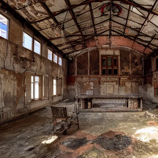 Image similar to inside of abandomed museum