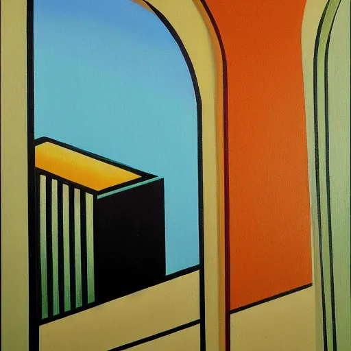 Prompt: Art Deco painting