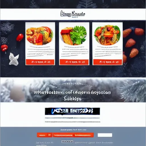 Image similar to design of frozen food website,responsive,simple,beautiful look and easy to read font,with hdd template