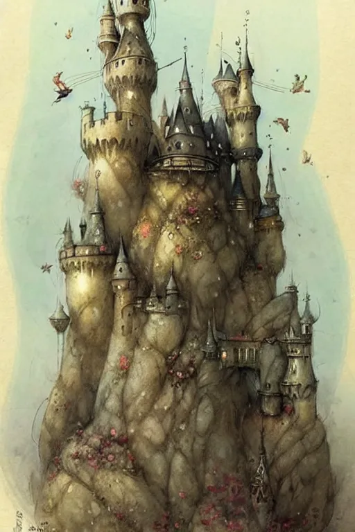 Image similar to (((((1950s fairy tale city . muted colors.))))) by Jean-Baptiste Monge !!!!!!!!!!!!!!!!!!!!!!!!!!!