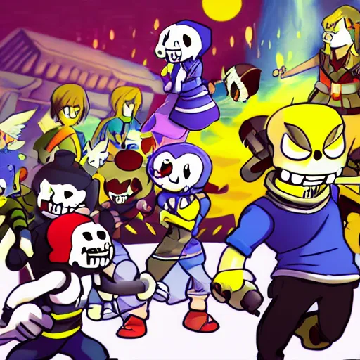 Killer Sans ad Horror Sans Battle Sprites Revamp by